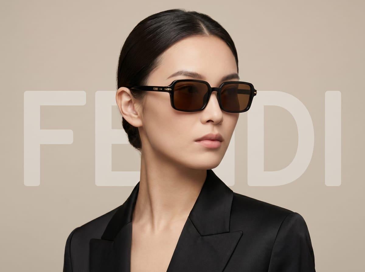 Fendi Selleria rectangular sunglasses
