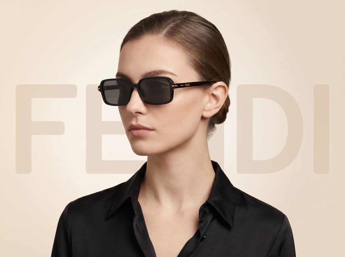 Fendi Selleria rectangular sunglasses