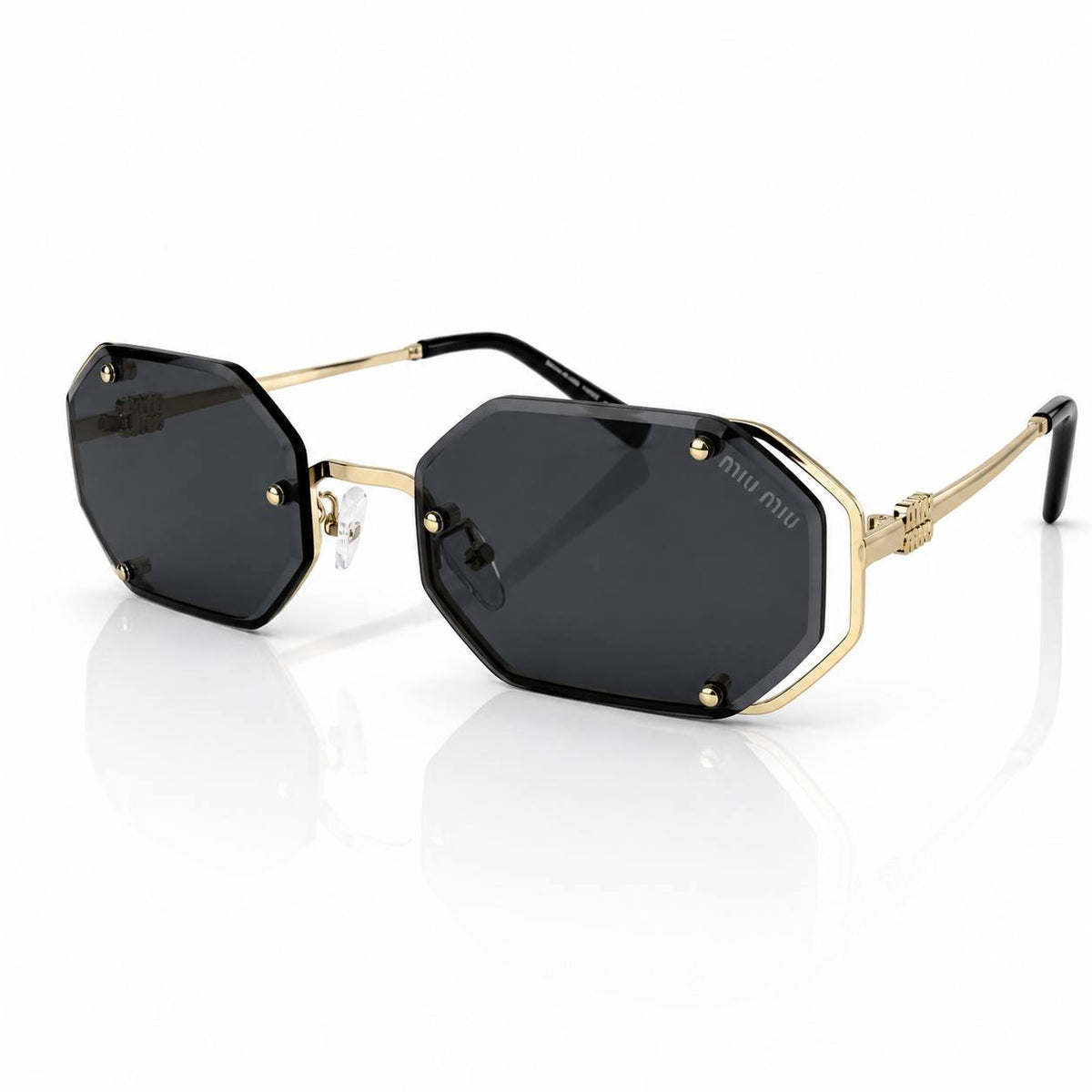 Miu Miu rimless hexagonal