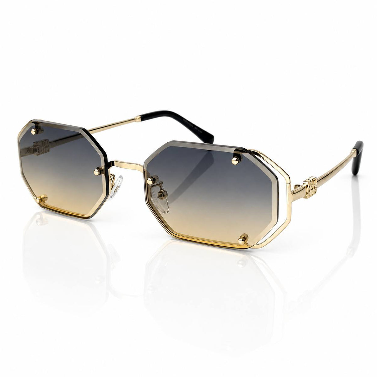 Miu Miu rimless hexagonal