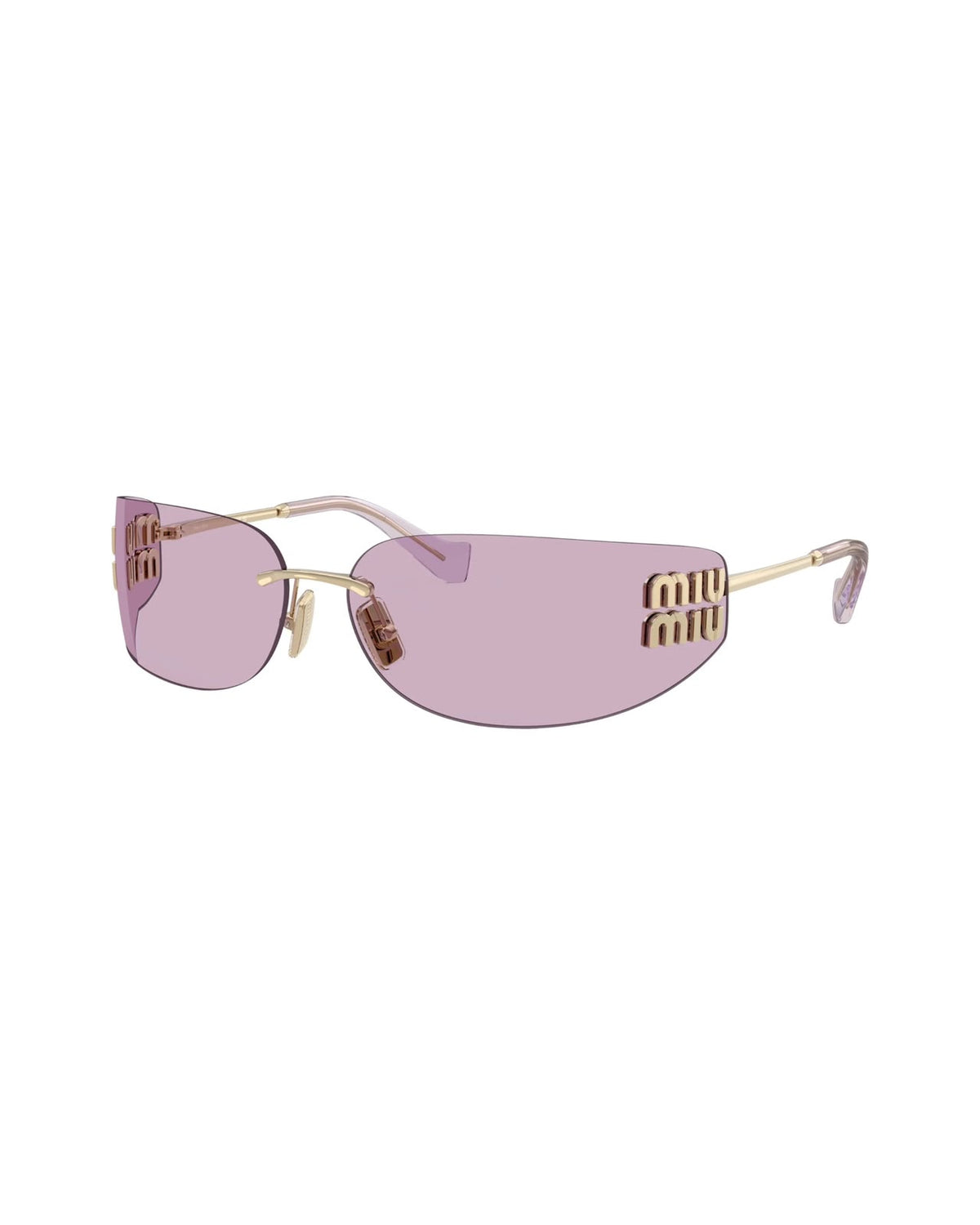 Miu Miu MU A51S rimless rectangular sunglasses