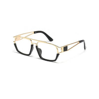 retro steampunk geometric square sunglasses
